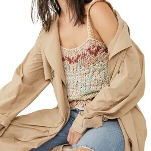 NEW Free People Palmetto Cotton Blend Candied Dream Knit Tank Top Sz Extra Small